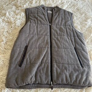 Peter millar Gray/brown Quilted wool Vest